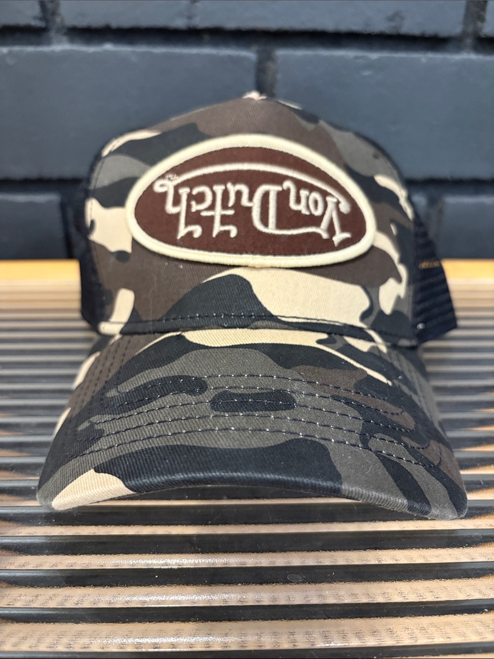 Von Dutch Camo Trucker Cap - Brown/Black/Green